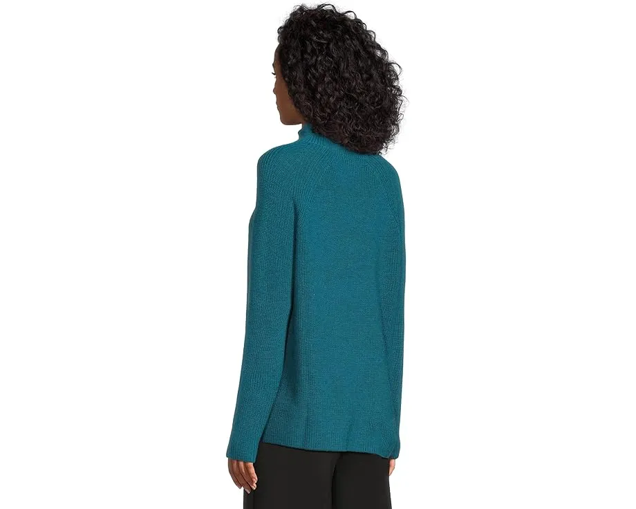 Свитер EILEEN FISHER из мериносовой шерсти с воротником-стойкой и реглан