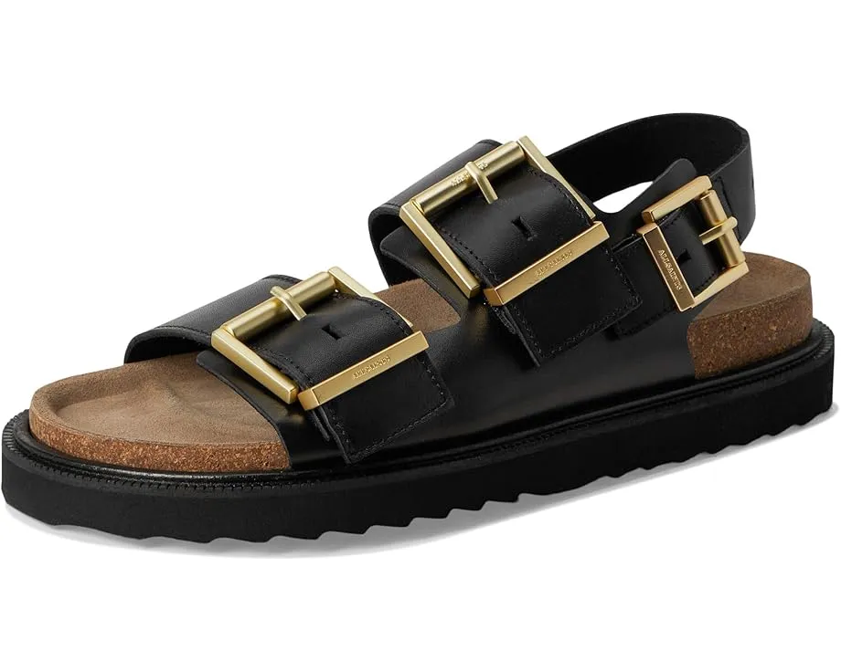 Сандалии AllSaints Isla из кожи с тремя ремешками и пряжкой