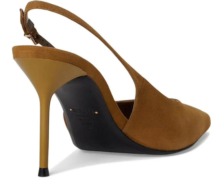 Туфли лодочки Schutz Alicia Sling из замши с острым носком на шпильке