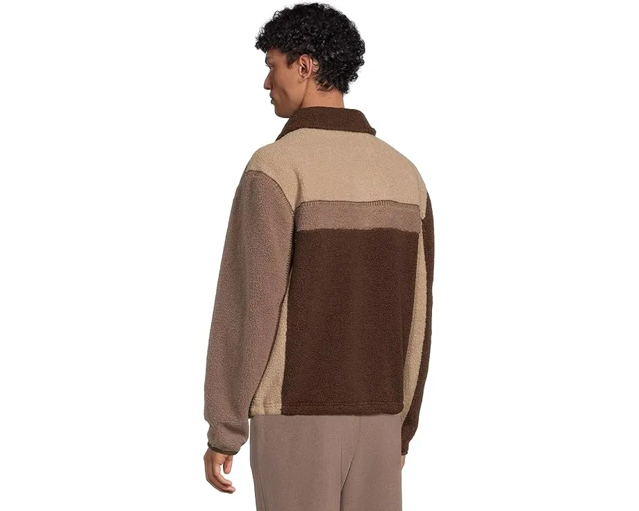 Куртка UGG Lachlan Uggfluff из плюшевого флиса с цветными блоками