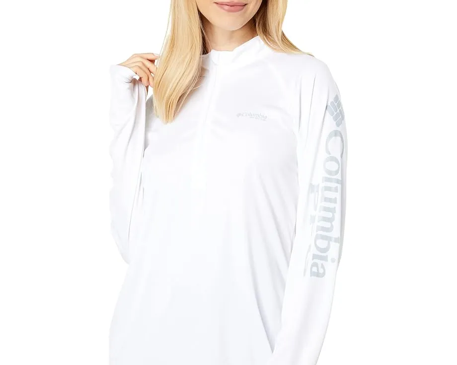 Футболка Columbia Tidal Tee 1/4 Zip с защитой от солнца UPF 50 и отводом влаги