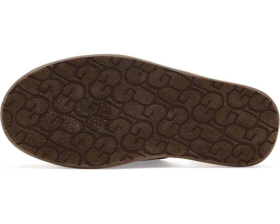 Тапочки UGG Scuff с овчинной подкладкой и гладкой кожей