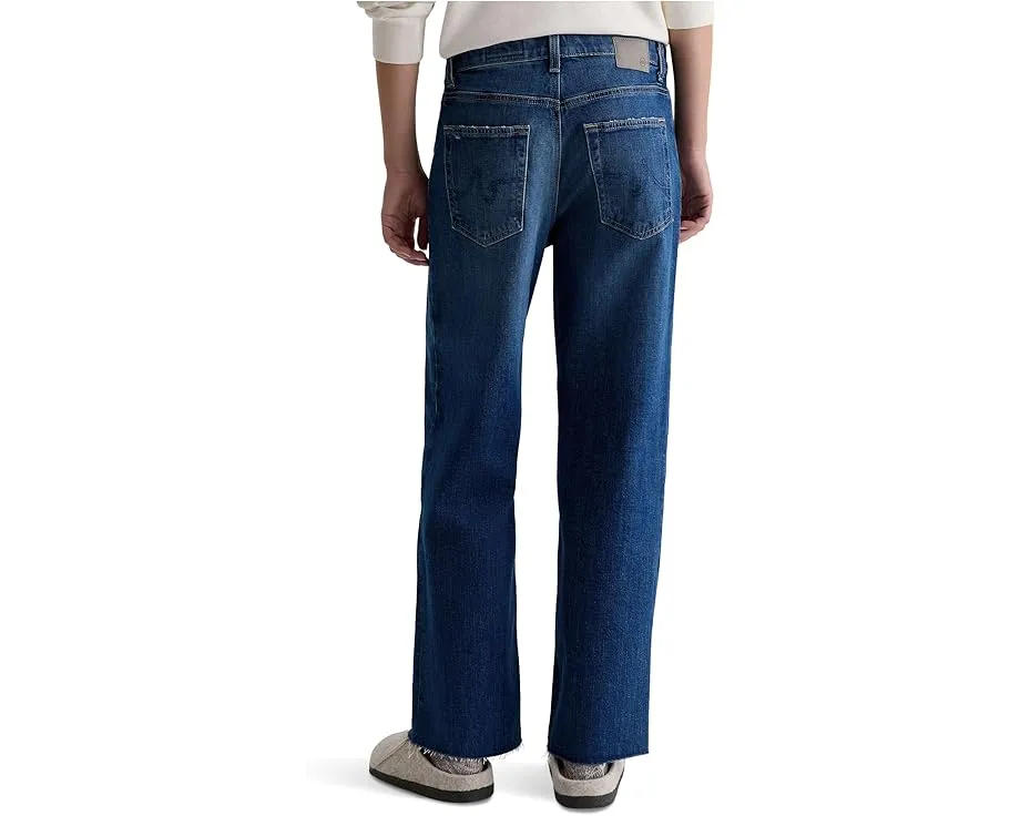 Джинсы AG Saige с средней посадкой и широкими укороченными штанинами