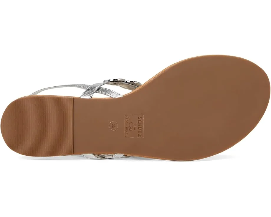 Босоножки Schutz Acacia T с металлическим верхом и декором