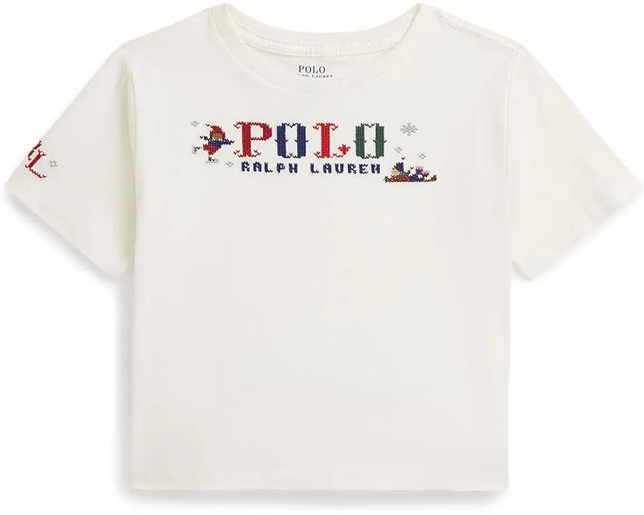 Футболка боксерского кроя с логотипом из хлопкового джерси Polo Ralph Lauren Kids