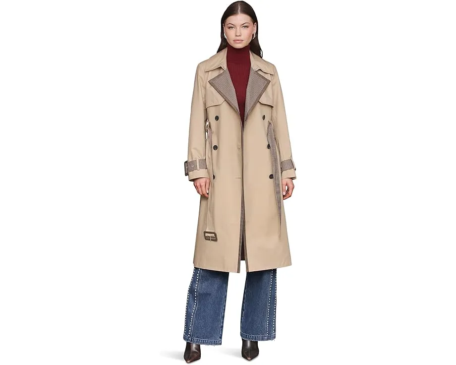 Тренч Avec Les Filles Pattern Block с узором "гусиная лапка"