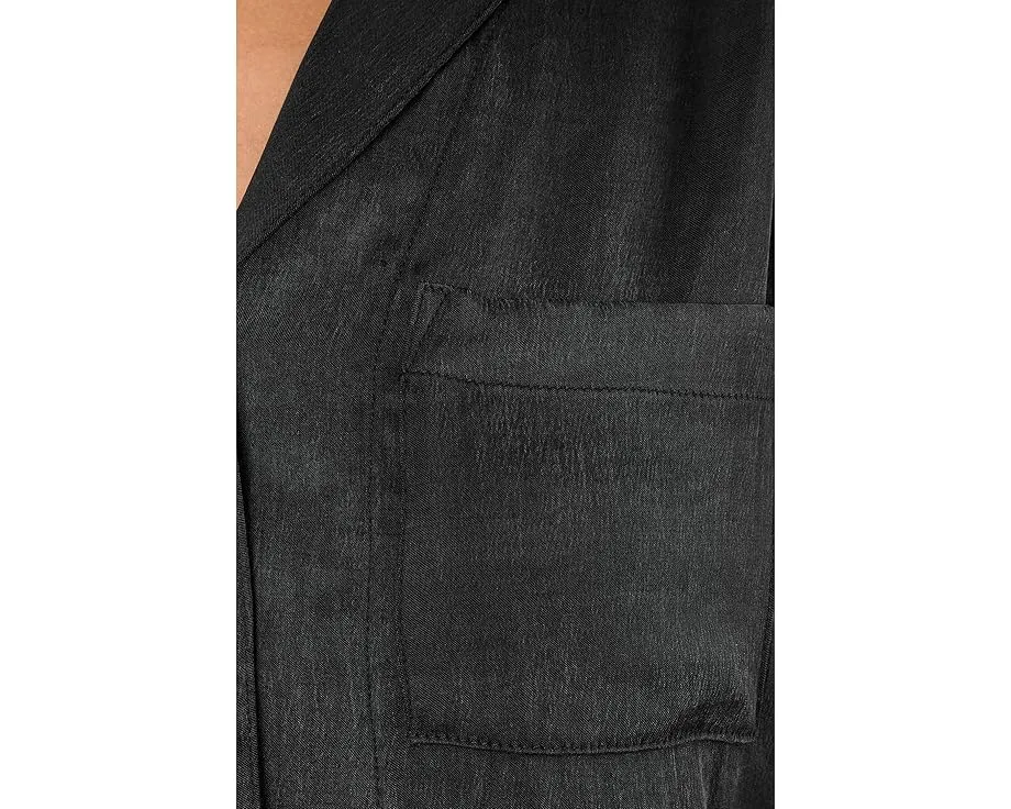 Serena Satin Button-Down