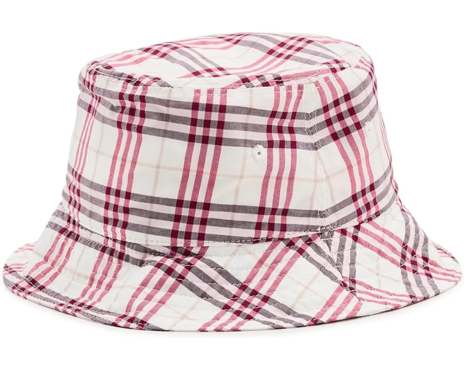 Burberry Kids ведро шляпа с клетчатым узором из хлопка
