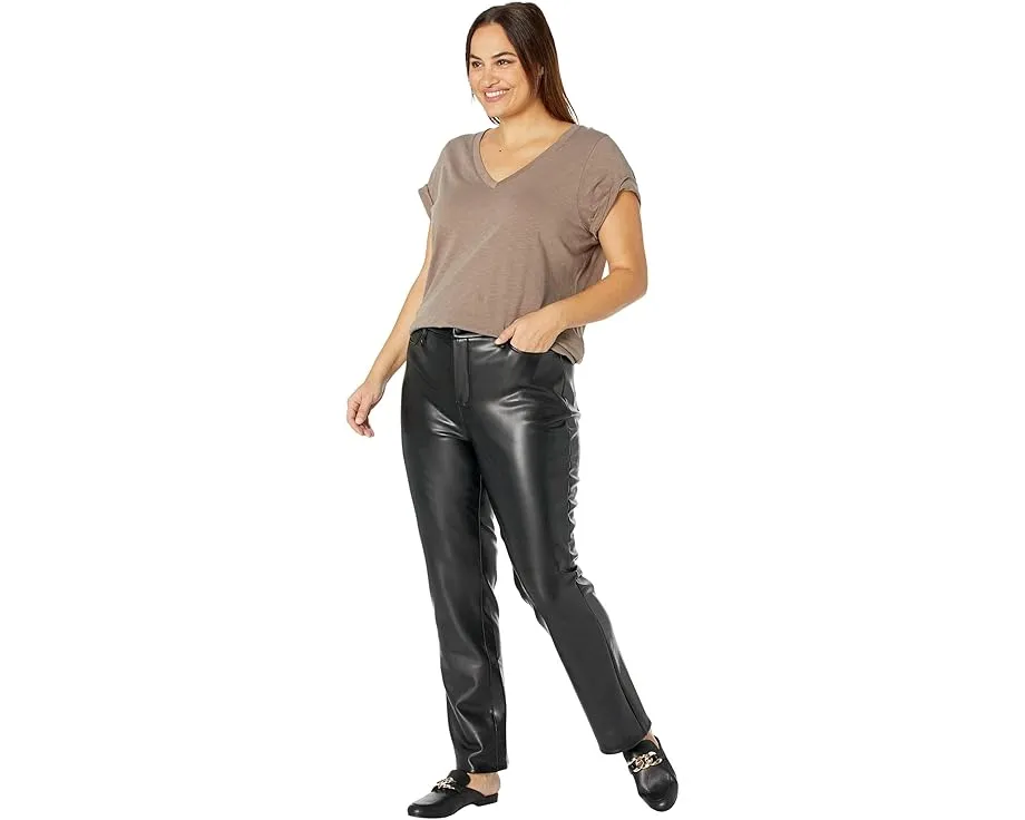 Прямые джинсы NYDJ Plus Size Marilyn Straight в черном цвете с технологией Lift Tuck