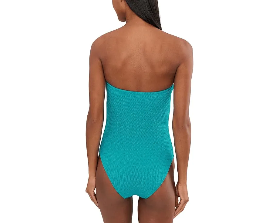 Цельный купальник бандо Seafolly Sea Dive с завязками на шее