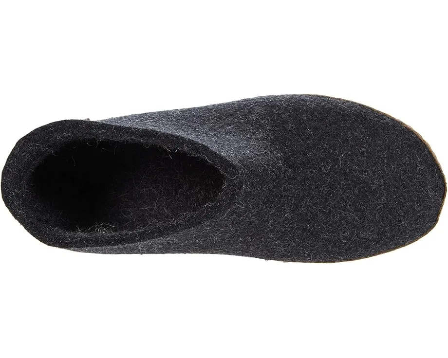 Войлочные тапочки Glerups Wool Shoe с кожаной подошвой и влагоотводящими свойствами
