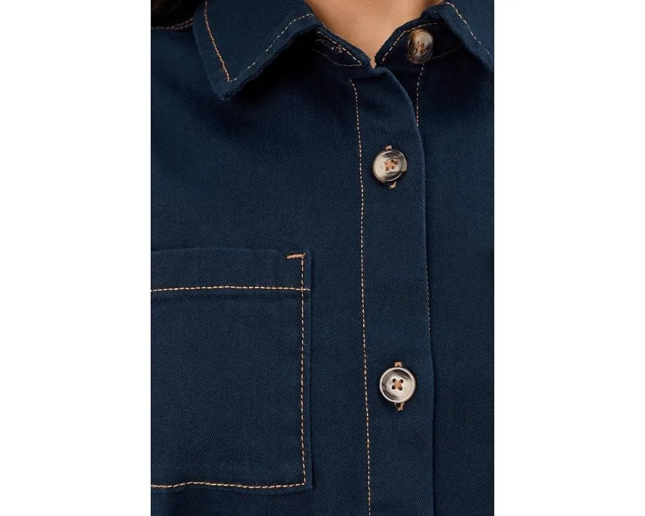 Платье Vince Camuto без рукавов с воротником и поясом