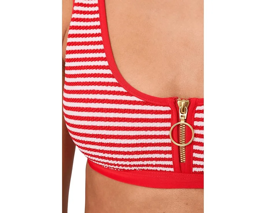 Топ купальный Seafolly Club House с молнией спереди и косточками