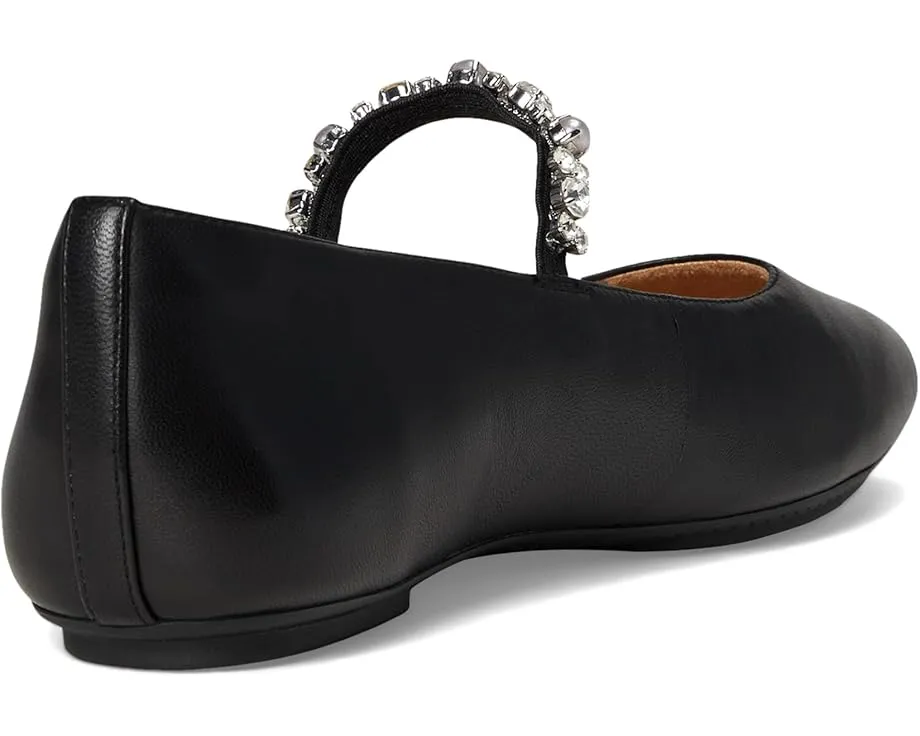 Балетки FitFlop Delicato Pearls-And-Crystal из мягкой кожи с кристаллами и жемчугом