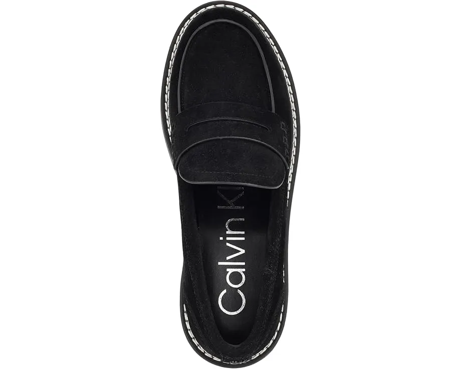 Лоферы Calvin Klein Suzie из кожи с тракционной подошвой и каблуком