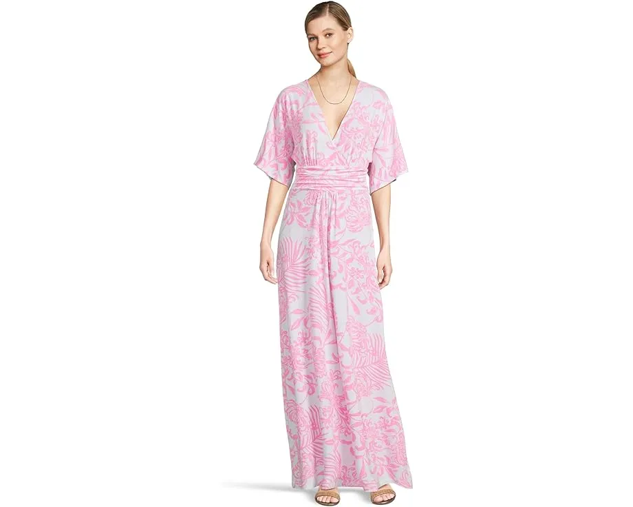 Lilly Pulitzer Платье макси Parigi с запахом и рукавами кимоно