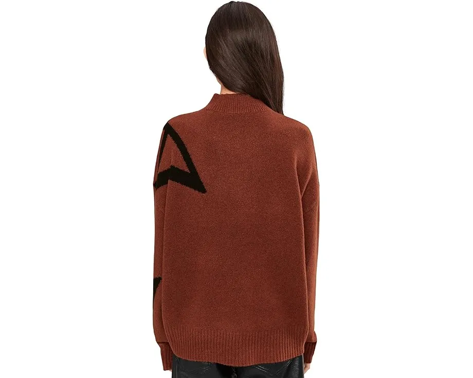 Свитер AllSaints A Star Jumper с воротником-стойкой из смеси шерсти