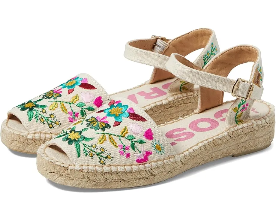 Эспадрильи Toni Pons Garbet с вышивкой цветов и открытым носком