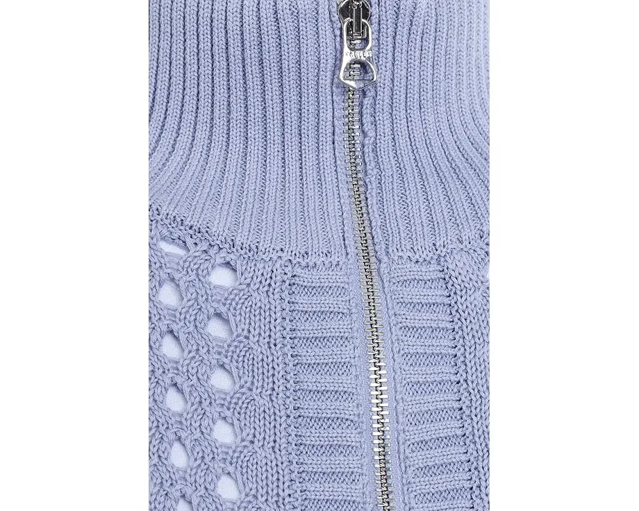 Вязаный свитер Gaines 1/2 Zip от Varley с высоким воротником и короткими рукавами