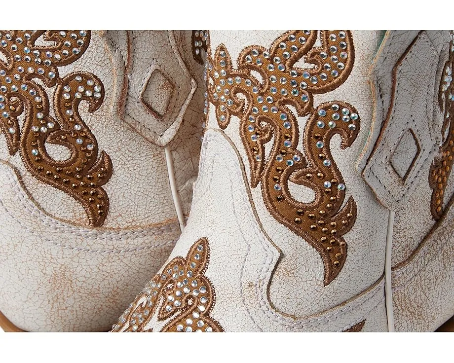 Сапоги Corral C4104 до щиколотки с вышивкой и кристаллами на молнии