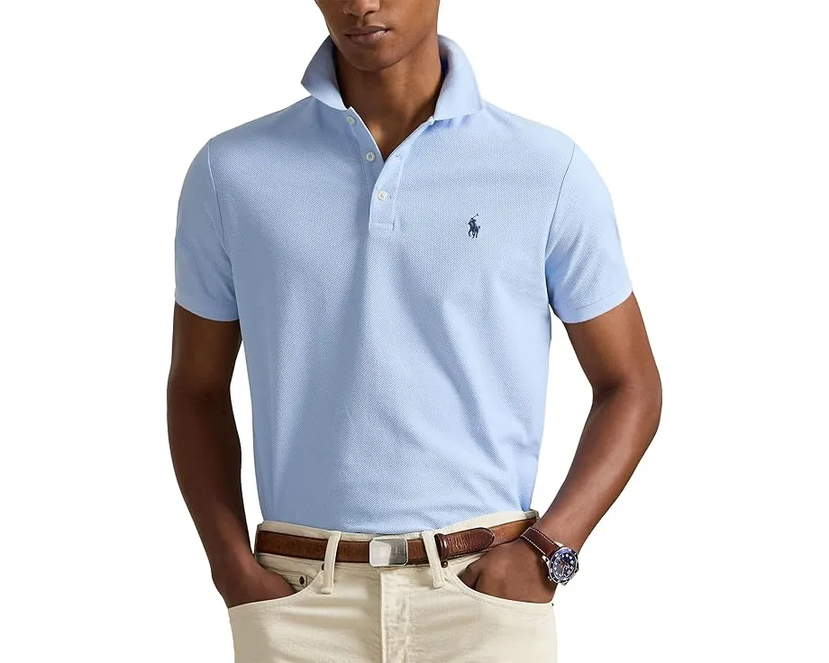 Поло Polo Ralph Lauren с медовой сеткой и зауженным кроем Custom Slim Fit