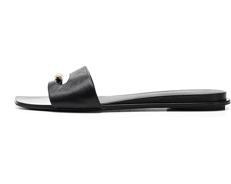 Сандалии Tory Burch Romy Slides на плоской подошве из кожи