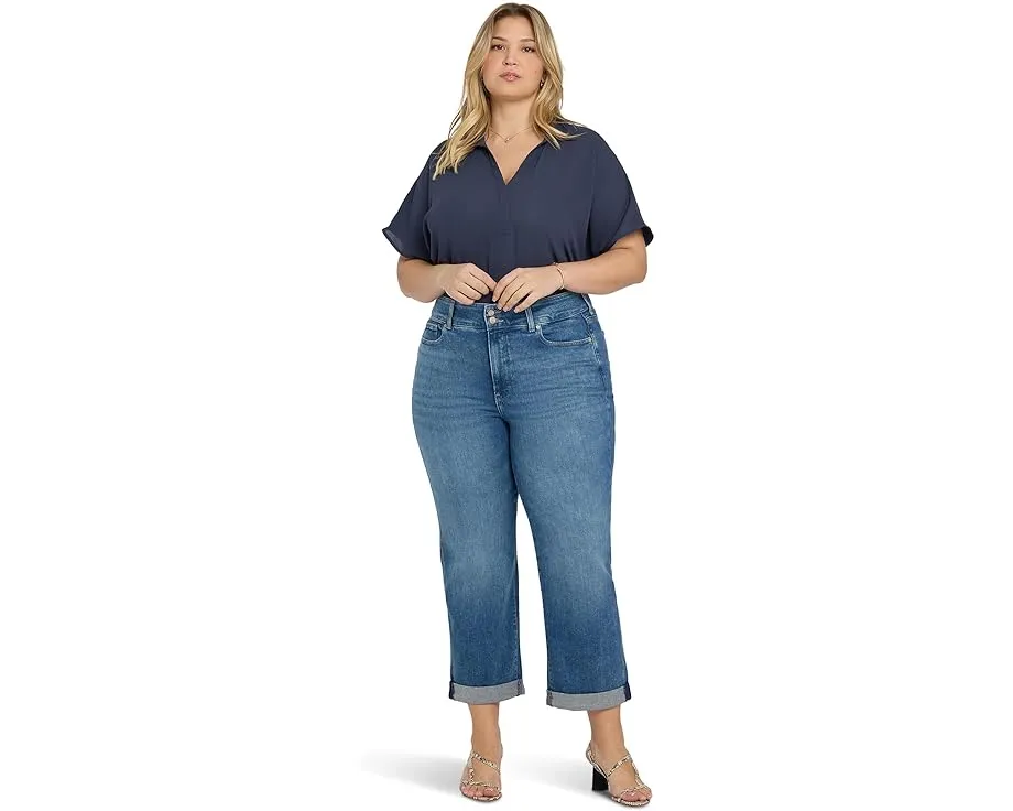 Прямые укороченные джинсы Bailey с манжетами и технологией Lift Tuck от NYDJ