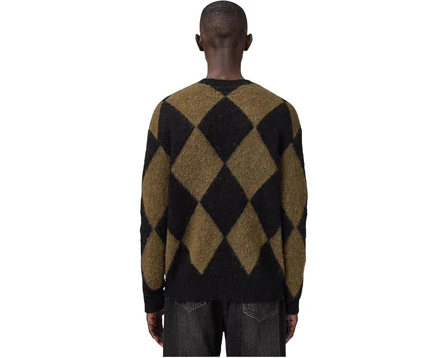 Свитер AllSaints Bower Crew с ромбовидным узором из альпаки и шерсти