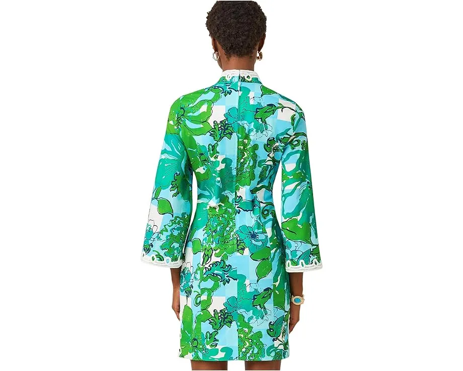 Платье Shealyn 3/4 Sleeve Stretch от Lilly Pulitzer с кружевной отделкой и цветочным принтом