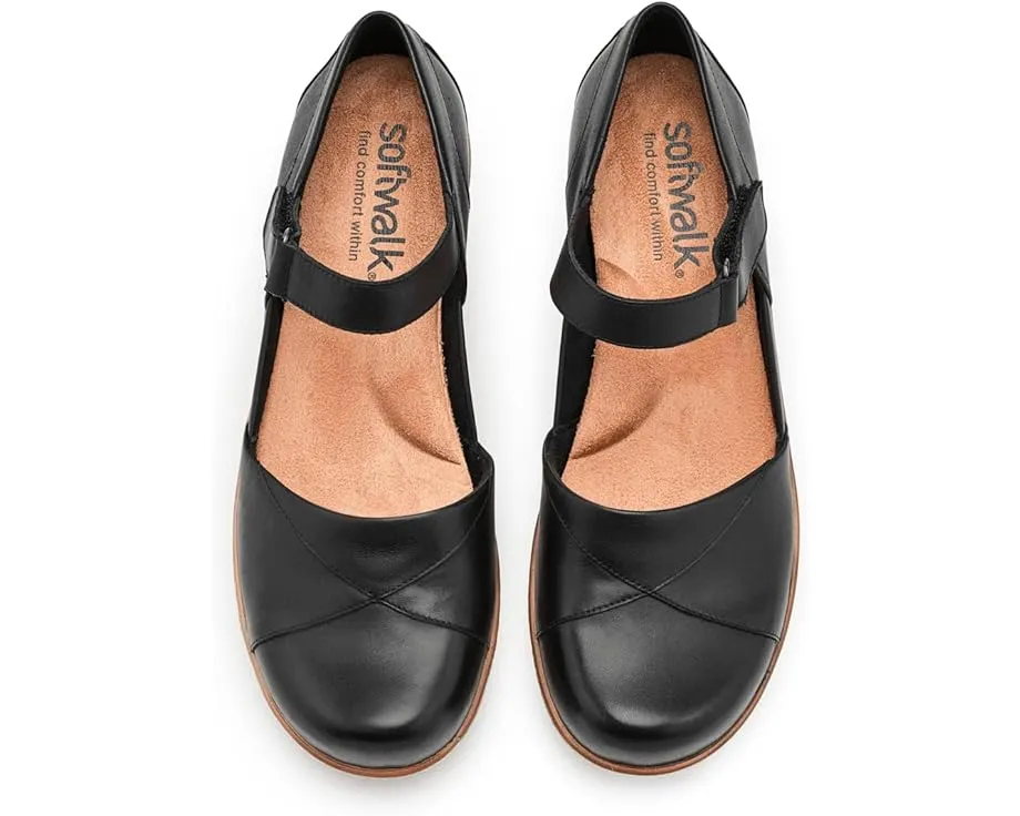 Туфли SoftWalk Miri на платформе с кожаным верхом и регулируемой липучкой