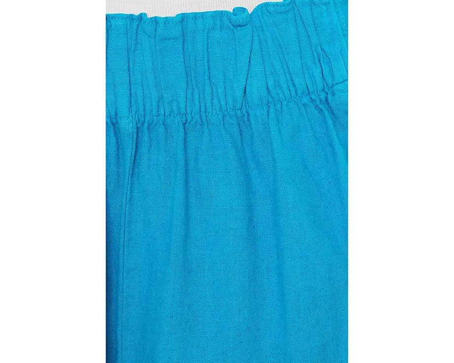 Free People брюки Day's End Cotton-Linen Pull-On бежевые