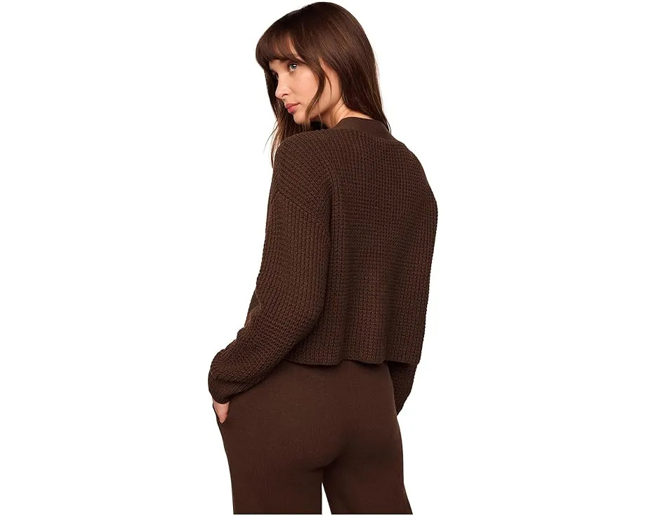 Короткий кардиган Eberjey Recycled Sweater Cropped Cardigan из переработанного хлопка