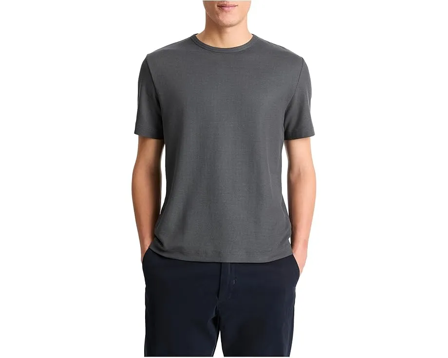 Vince футболка с коротким рукавом из пима пике с круглым вырезом