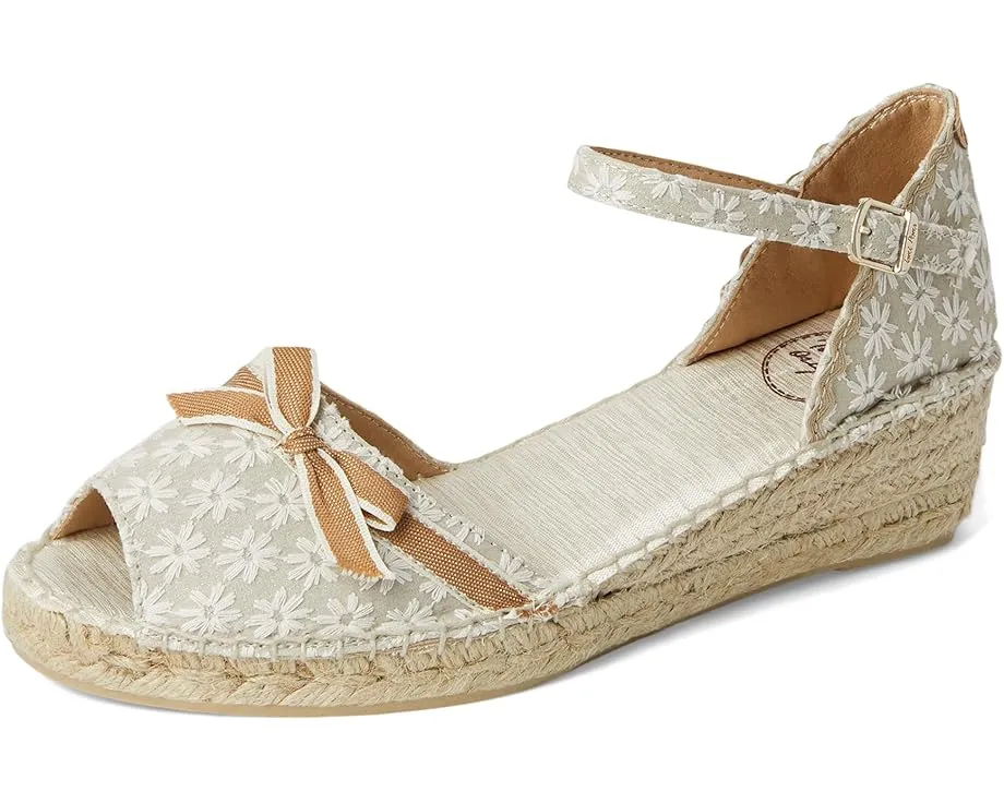 Сандалии-эспадрильи Toni Pons Diana с открытым мысом и нежным бантом