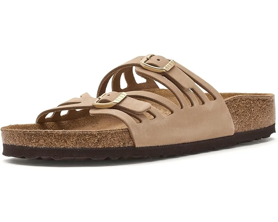 Сандалии Birkenstock Granada из нубука с анатомической стелькой и открытым носком