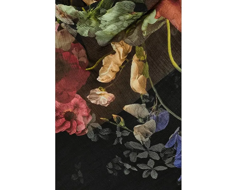 AllSaints платье Tiwa миди с цветочным принтом и капюшоном