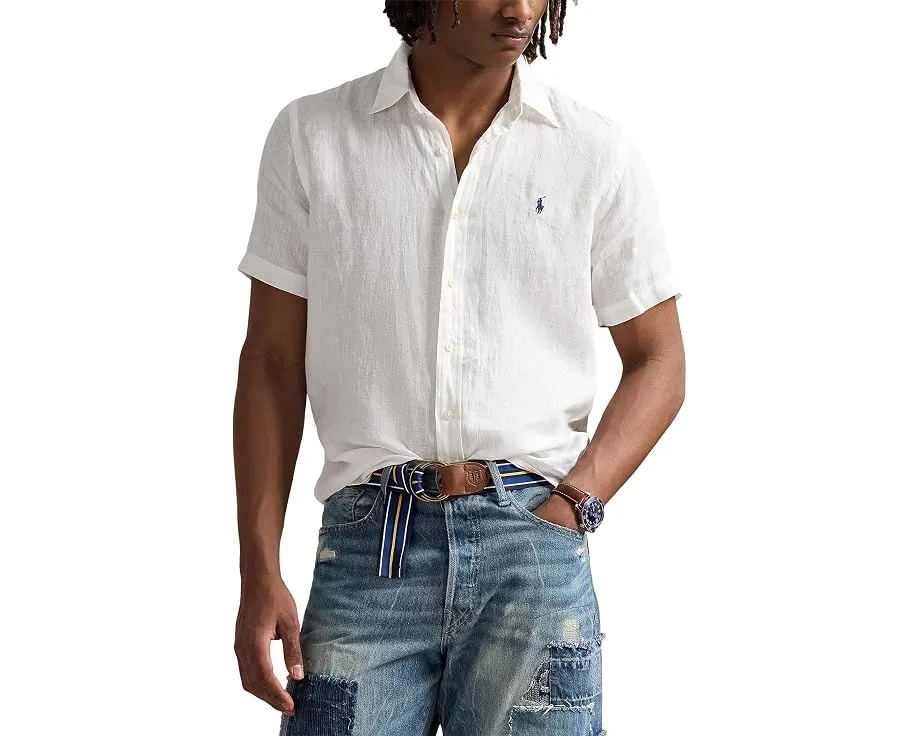 Классическая льняная рубашка Polo Ralph Lauren Ceramic White