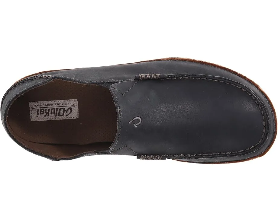 Мокасины OluKai Moloa из цельной кожи с гелевой вставкой и складывающейся пяткой