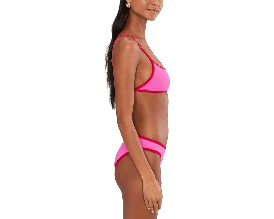 Купальный топ Kassy в стиле бандо с контрастным кантом