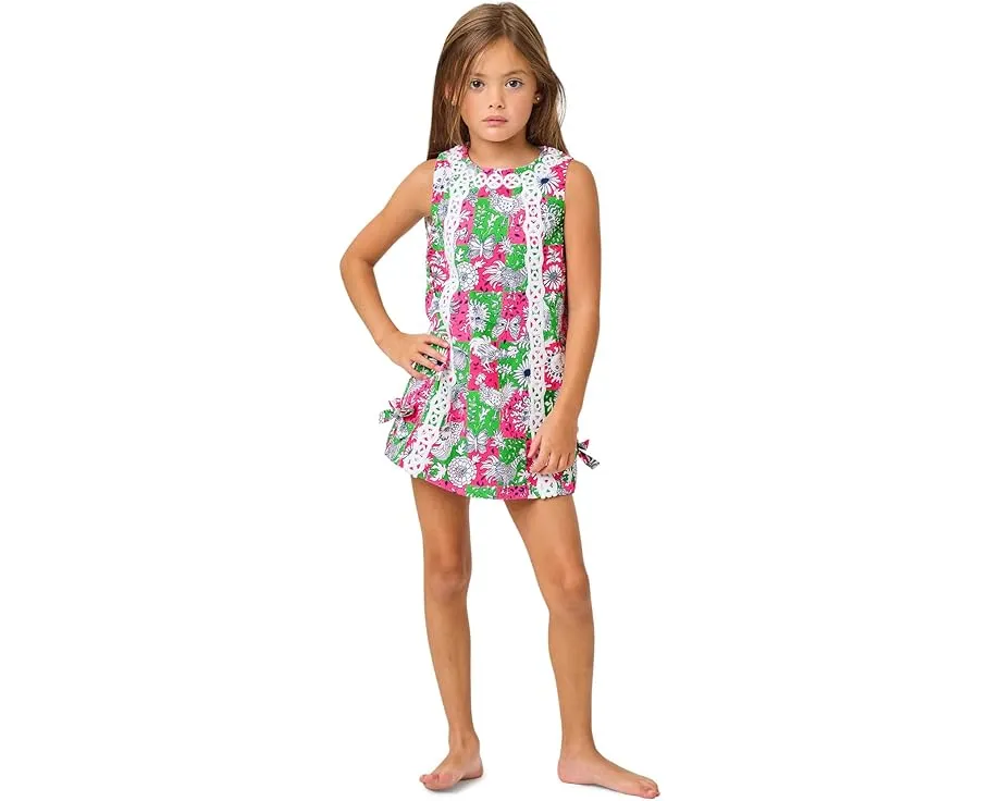 Платье Lilly Pulitzer Kids Little Lilly Classic Shift с кружевной отделкой и карманами
