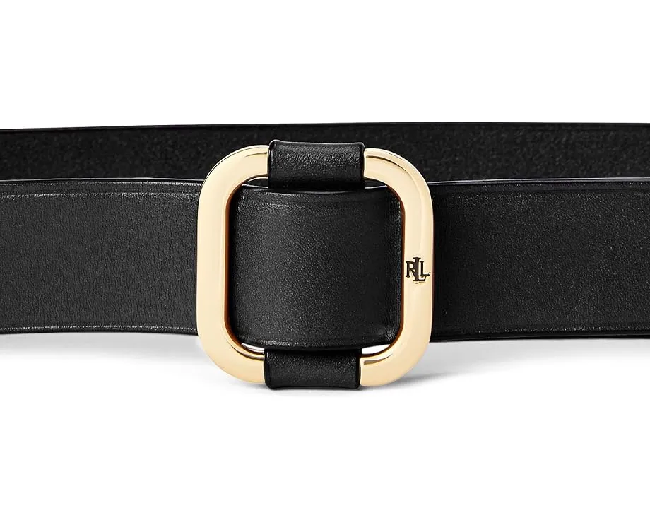 Кожаный ремень Lauren Ralph Lauren с прямоугольной пряжкой-слайдером