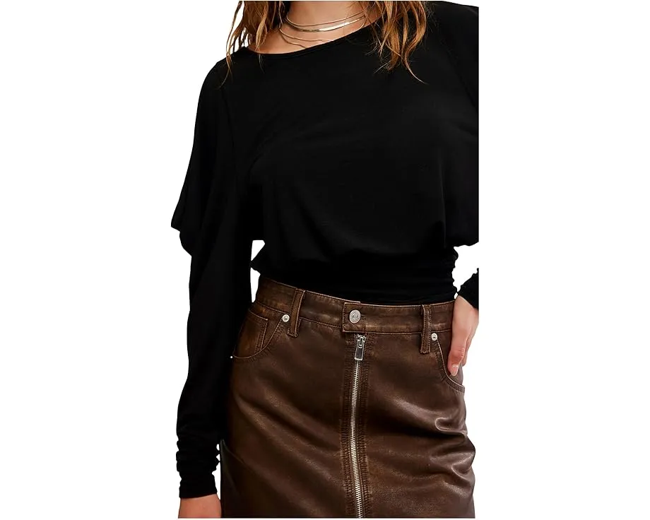 Блуза Moxie с длинным рукавом от Free People на запах с объемными плечами