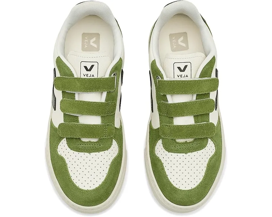 Детские кроссовки VEJA Small V-10 из экологичной кожи с застежками на липучках