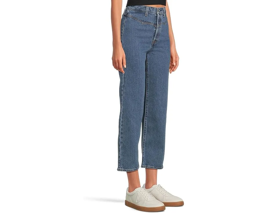 Джинсы Levi's Premium Ribcage Western Yoke с завышенной талией и прямым кроем