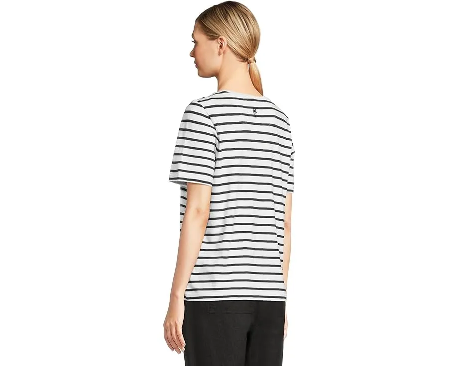 Футболка Tommy Bahama Indigo Palms Stripe из органического хлопка с принтом