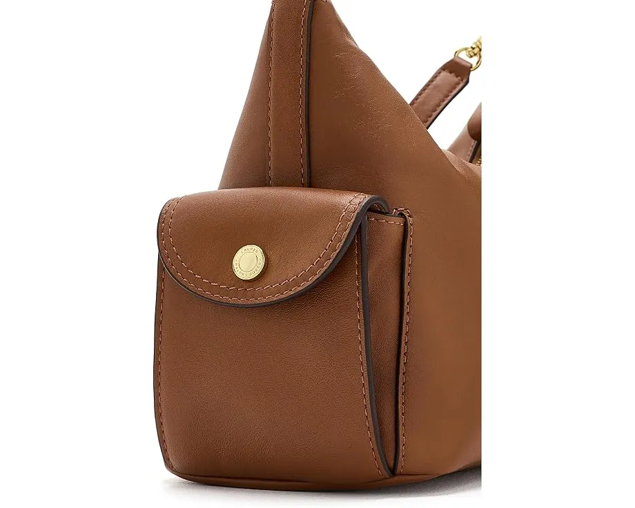 Маленькая плечевая сумка Lauren Ralph Lauren из мягкой кожи наппа
