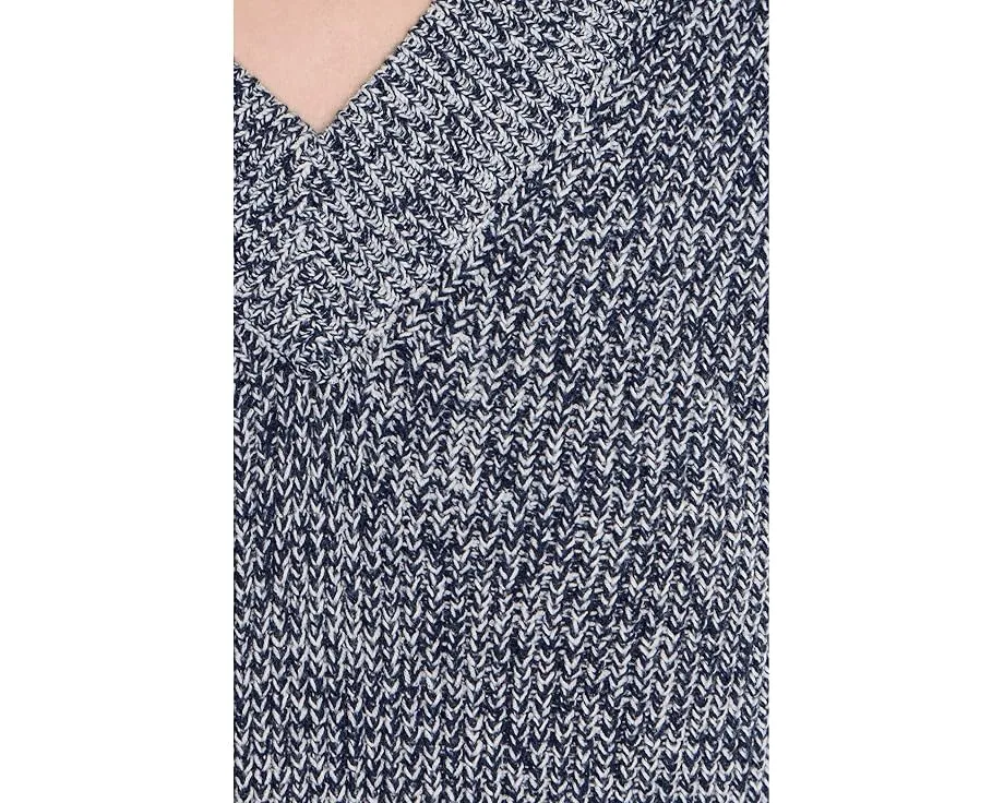 Свитер NIC+ZOE V-neck Shaker Stitch с регланными рукавами и фактурной вязкой