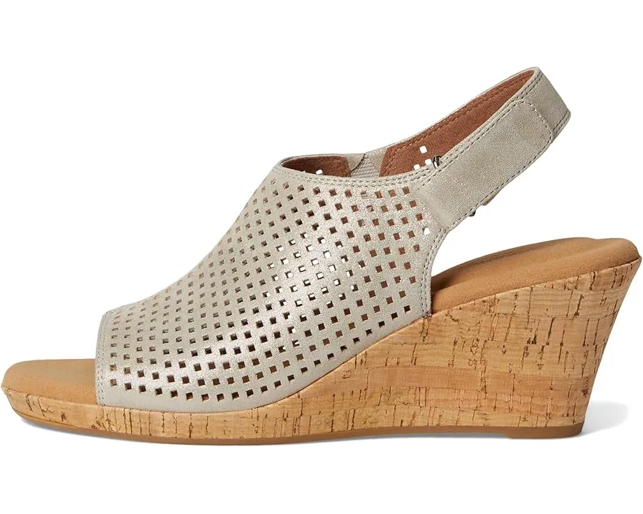 Сандалии Rockport Briah Perf Sling с открытым носком и пробковой платформой