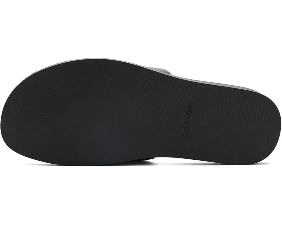 Сланцы Calvin Klein Edenn с логотипом CK и круглым открытым носком