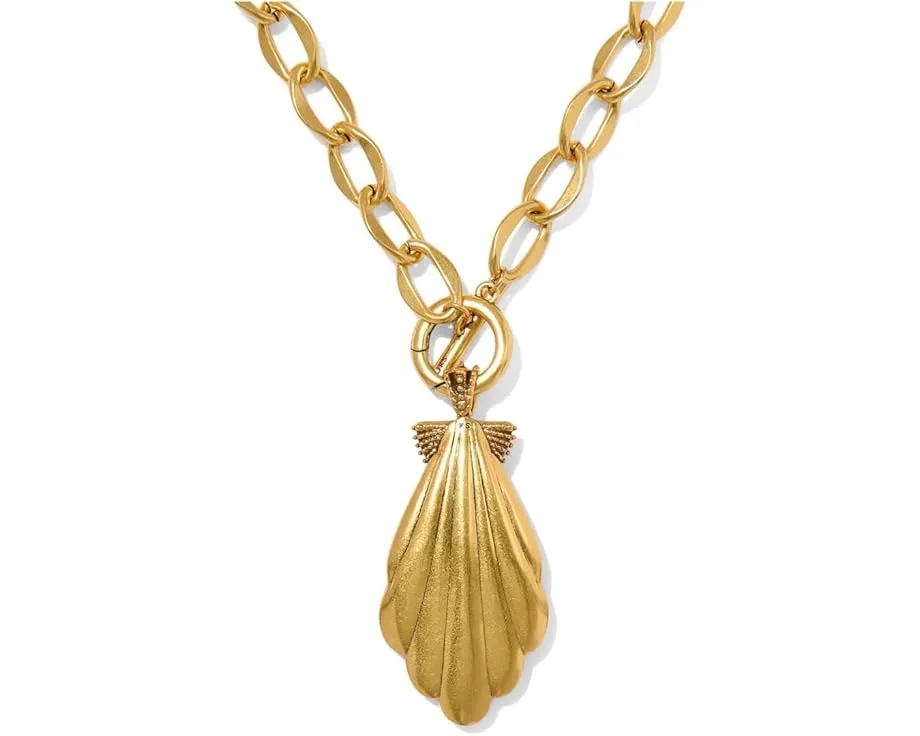 Яркое колье Kendra Alexa с подвеской-ракушкой в винтажном серебре